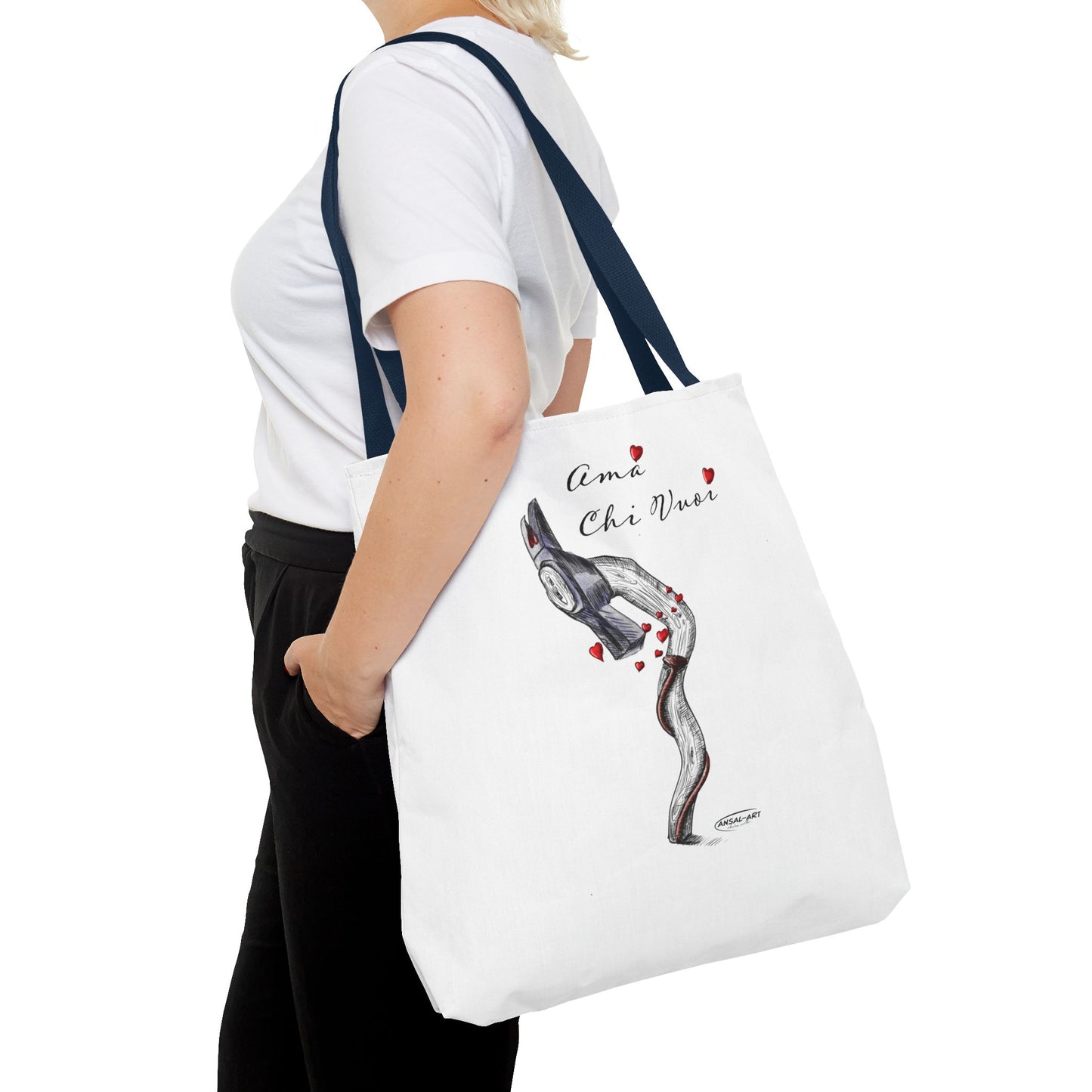 Martello e chiodo-Borsa tote giraffa stravagante - Design "Ama Chi Vuoi" per gli amanti degli animali