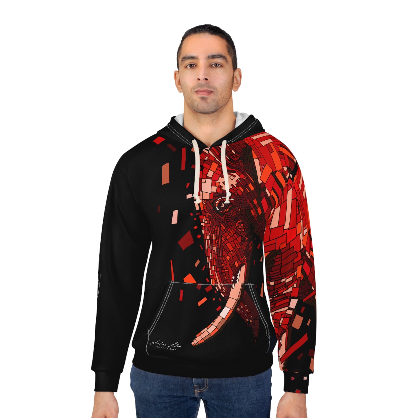 elephant-Unisex Pullover Hoodie (AOP)