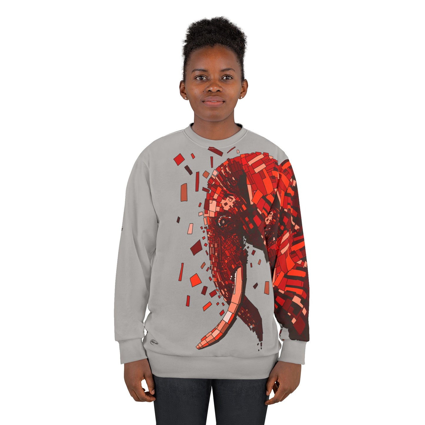 Elephant grey - Unisex Sweatshirt (AOP)