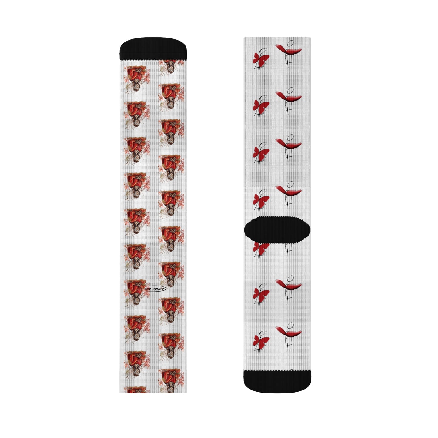 gioconda scomposta-Sublimation Socks