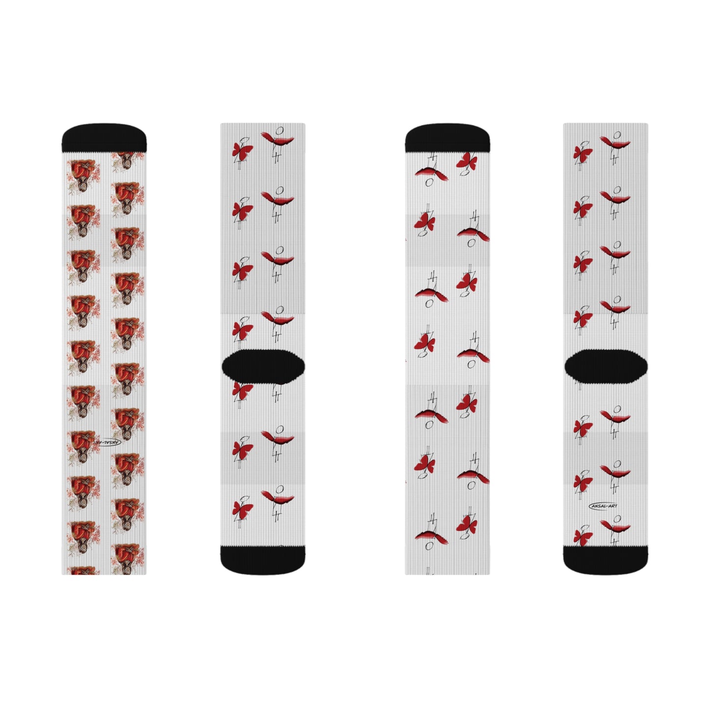 gioconda scomposta-Sublimation Socks