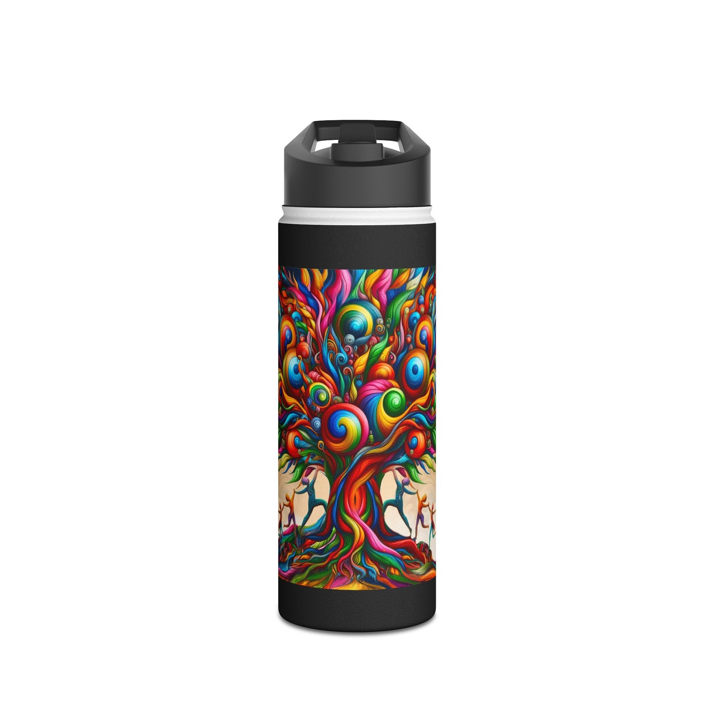 albero della vita-Stainless Steel Water Bottle, Standard Lid