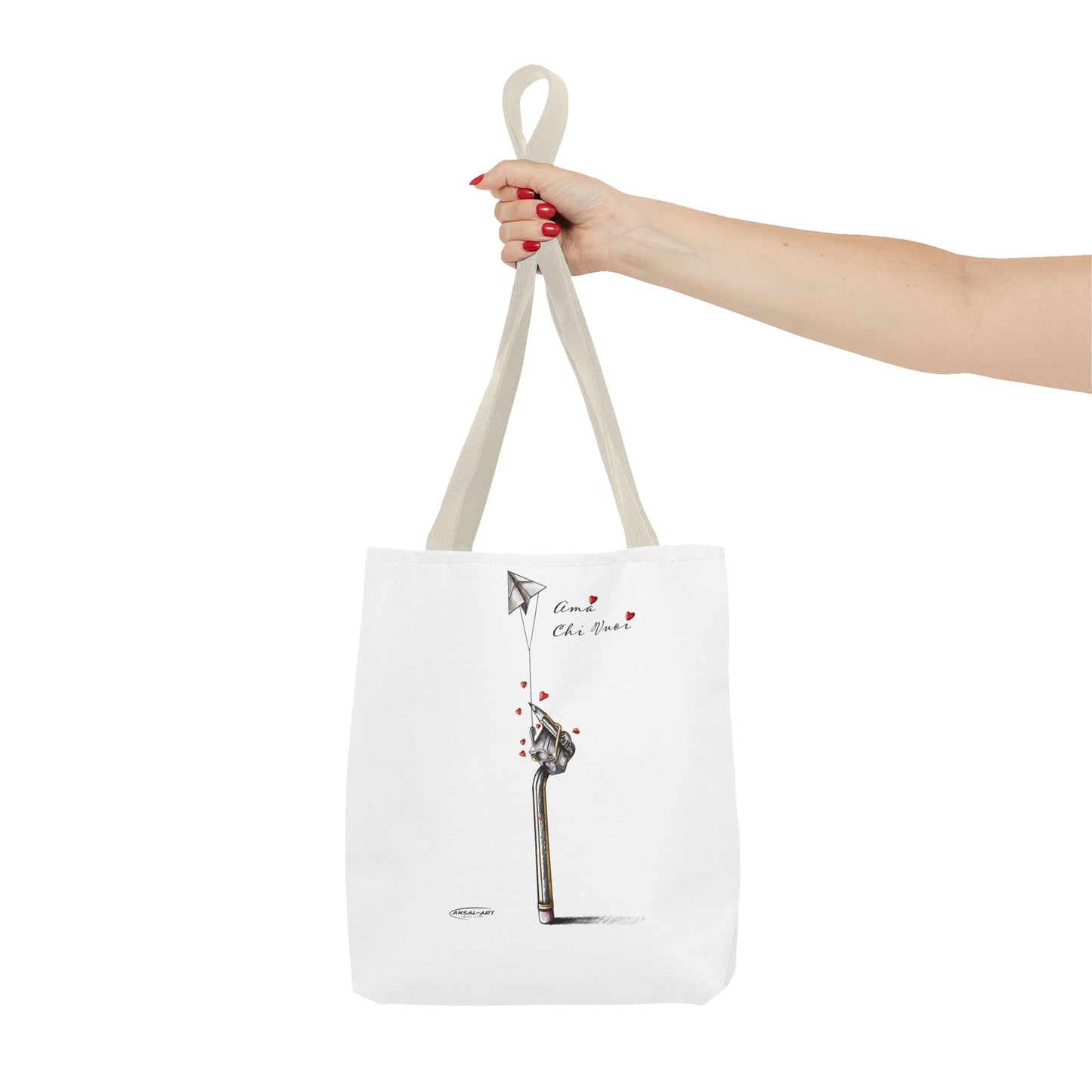 Matita e temperamatite-Borsa tote giraffa stravagante - Design "Ama Chi Vuoi" per gli amanti degli animali