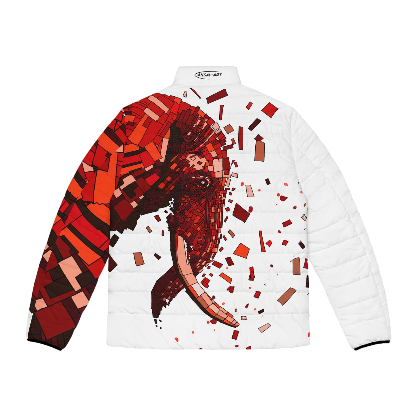 Eefante-Colorful Men's Puffer Jacket, AOP Jacket for Adventurers, Artistic Winter Coat, Unique Gift for Art Lovers, Trendy Outerwear for Every [...]