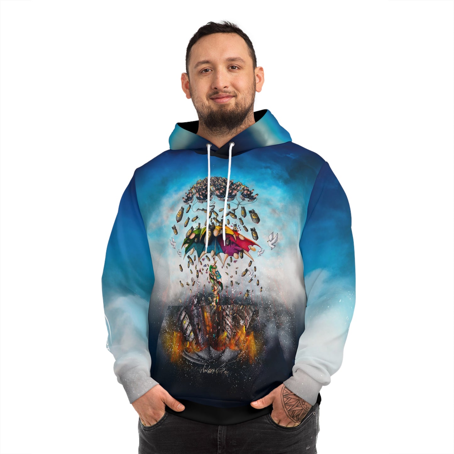 Fashion Hoodie - Felpa con Capuccio Guerra No Guerra
