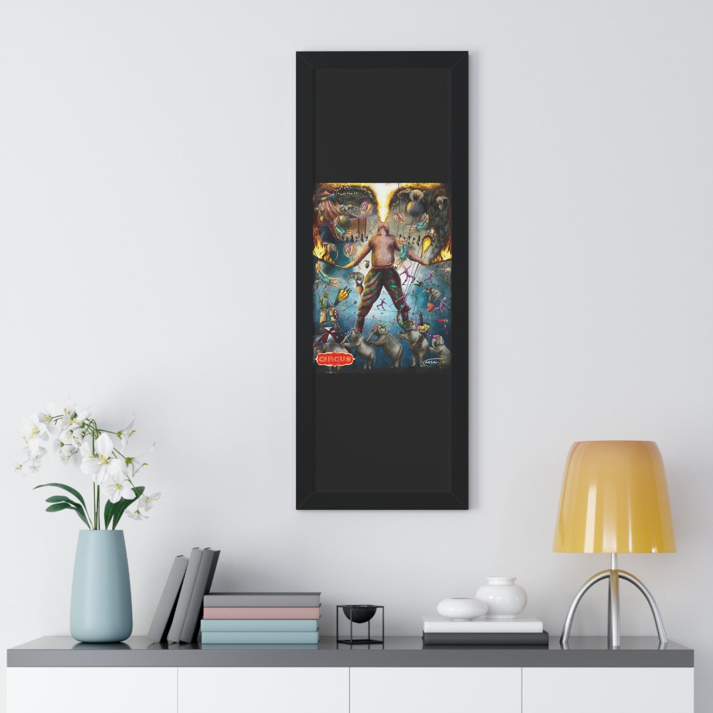 Framed Vertical Poster- mangiafuoco