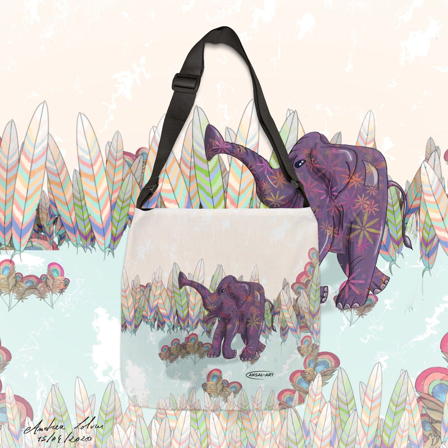 Elephant pop- Bag (AOP)