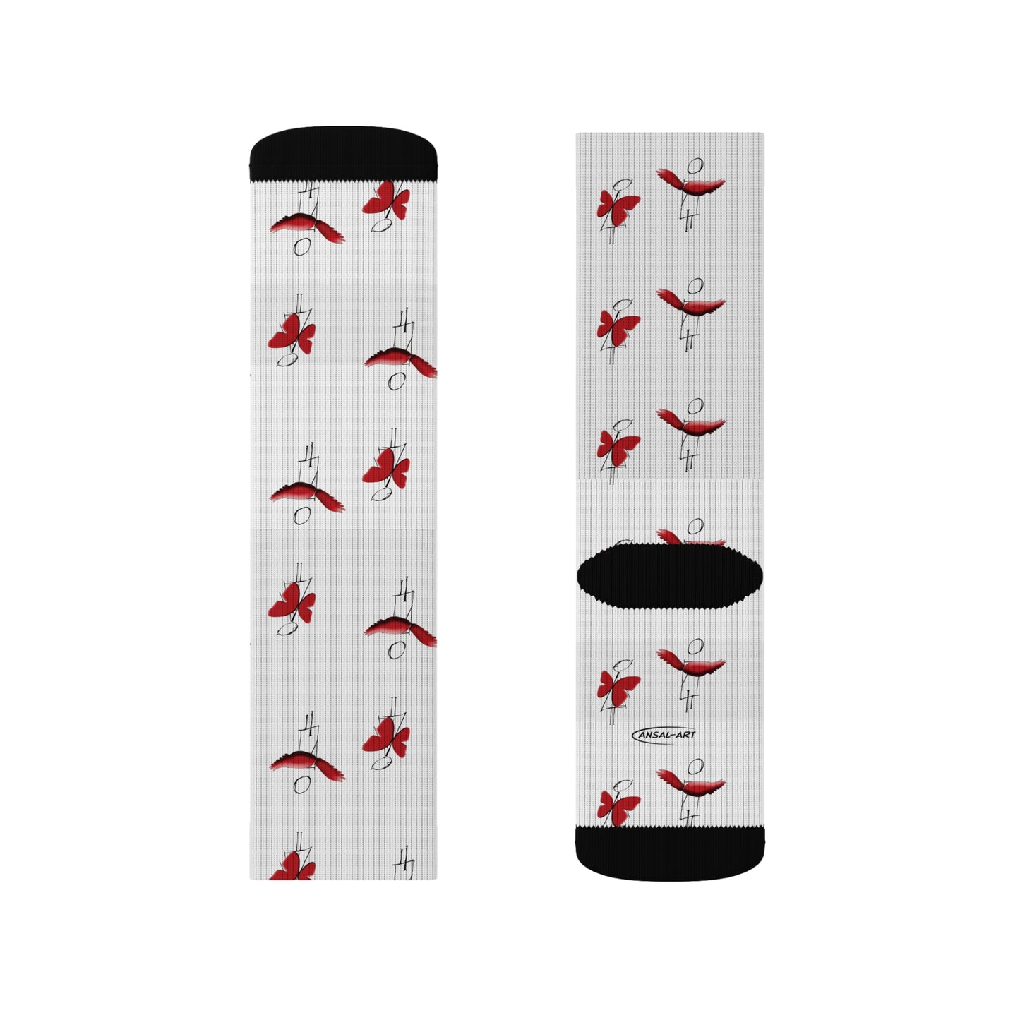 gioconda scomposta-Sublimation Socks