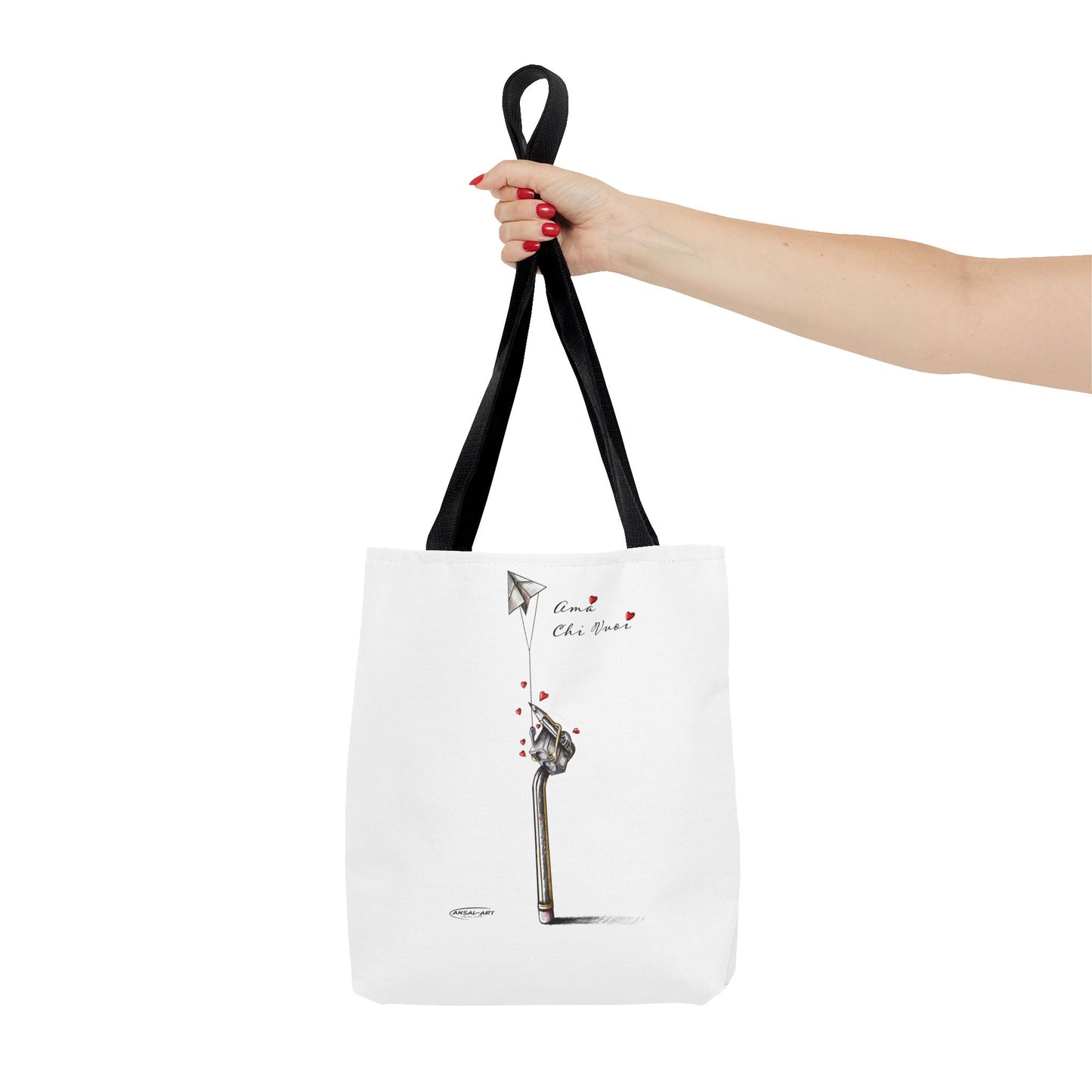 Matita e temperamatite-Borsa tote giraffa stravagante - Design "Ama Chi Vuoi" per gli amanti degli animali