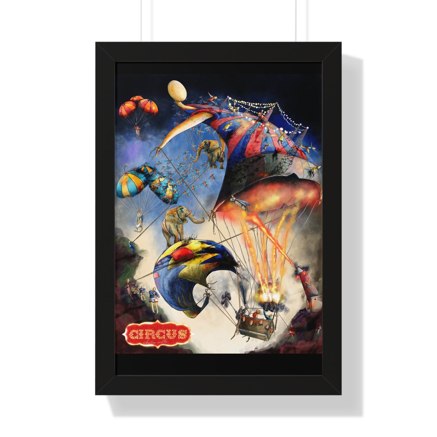 Framed Vertical Poster-circus