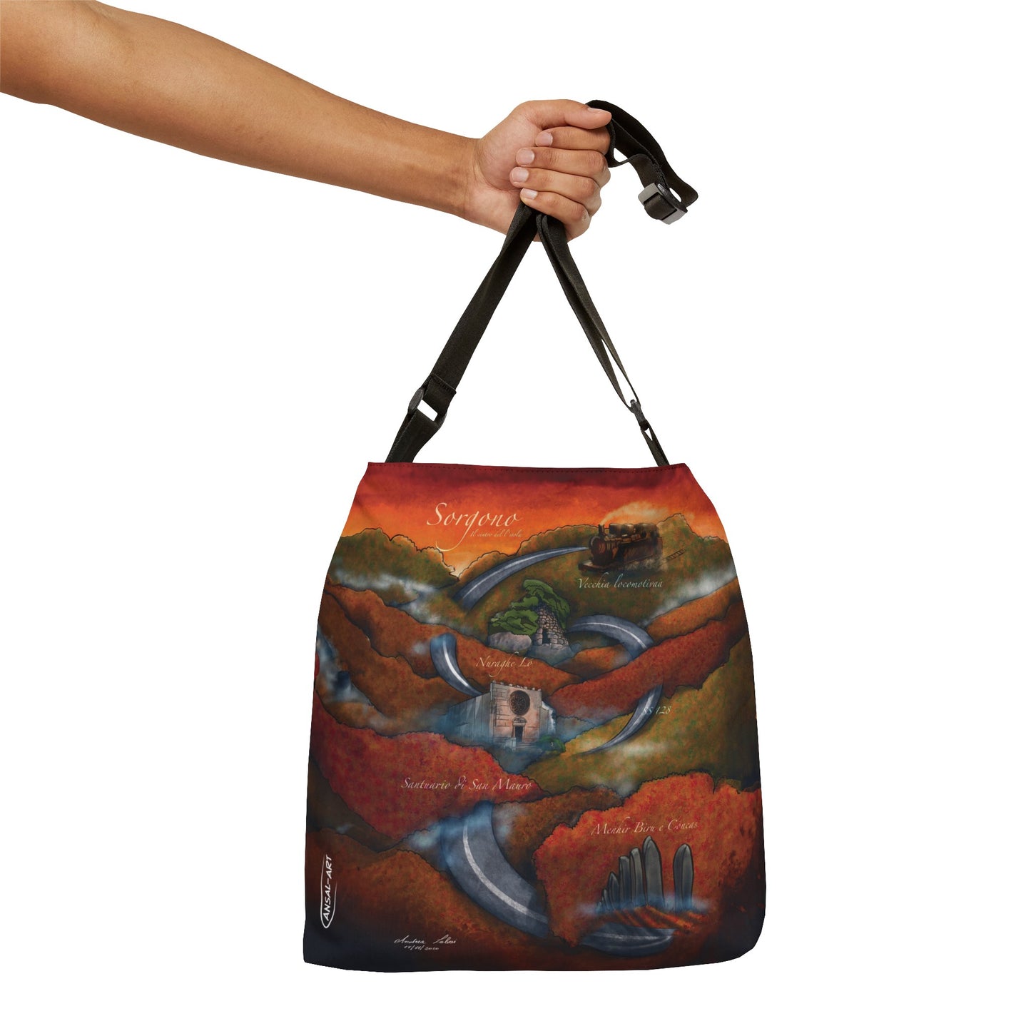 Sorgono-Adjustable Tote Bag (AOP)