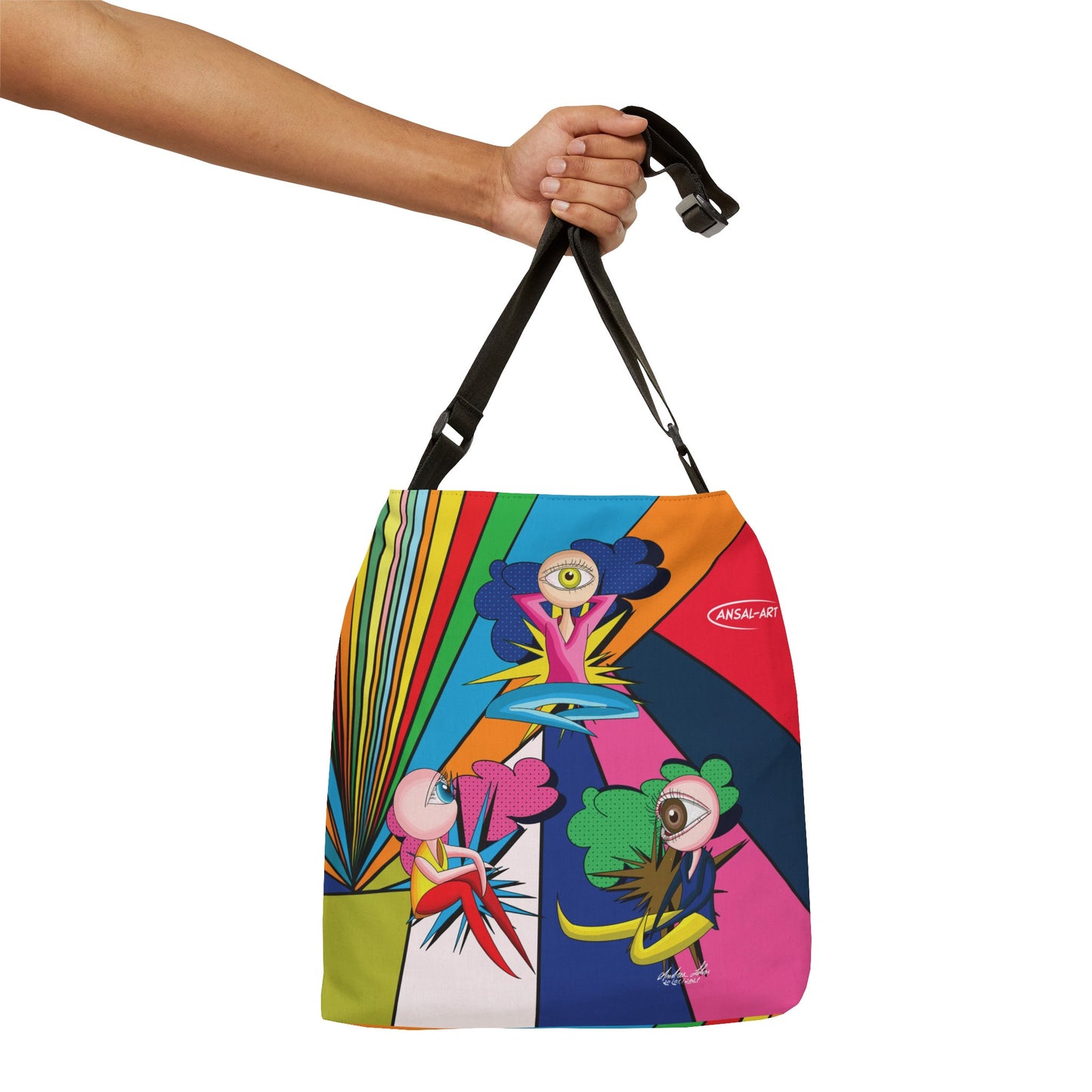 Pop eyes-Adjustable Tote Bag (AOP)