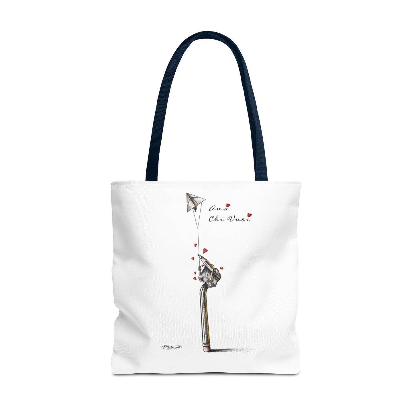 Matita e temperamatite-Borsa tote giraffa stravagante - Design "Ama Chi Vuoi" per gli amanti degli animali