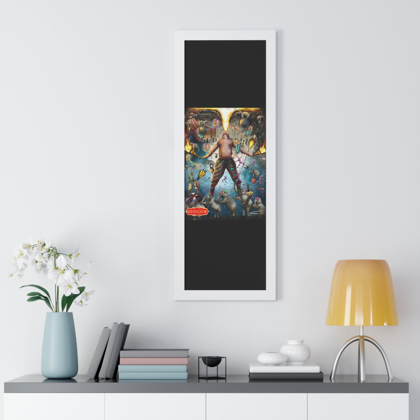 Framed Vertical Poster- mangiafuoco