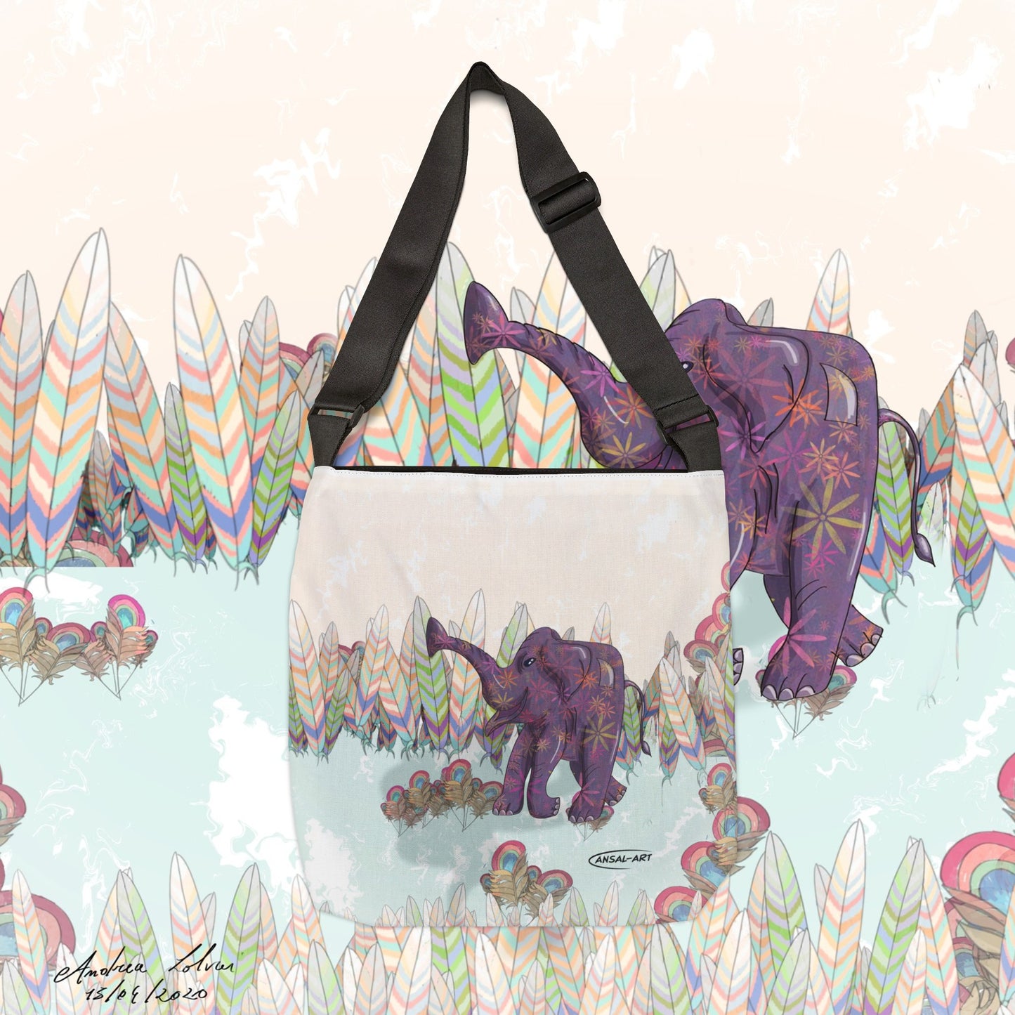 Elephant pop- Bag (AOP)