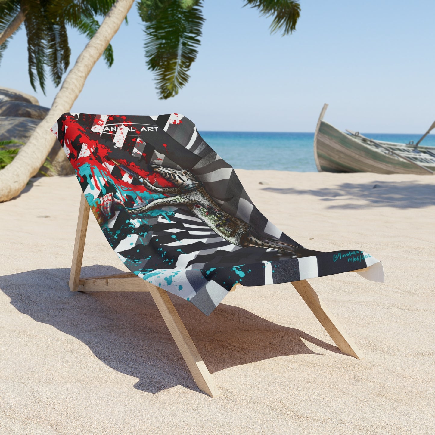 Zebra pop Beach Towel