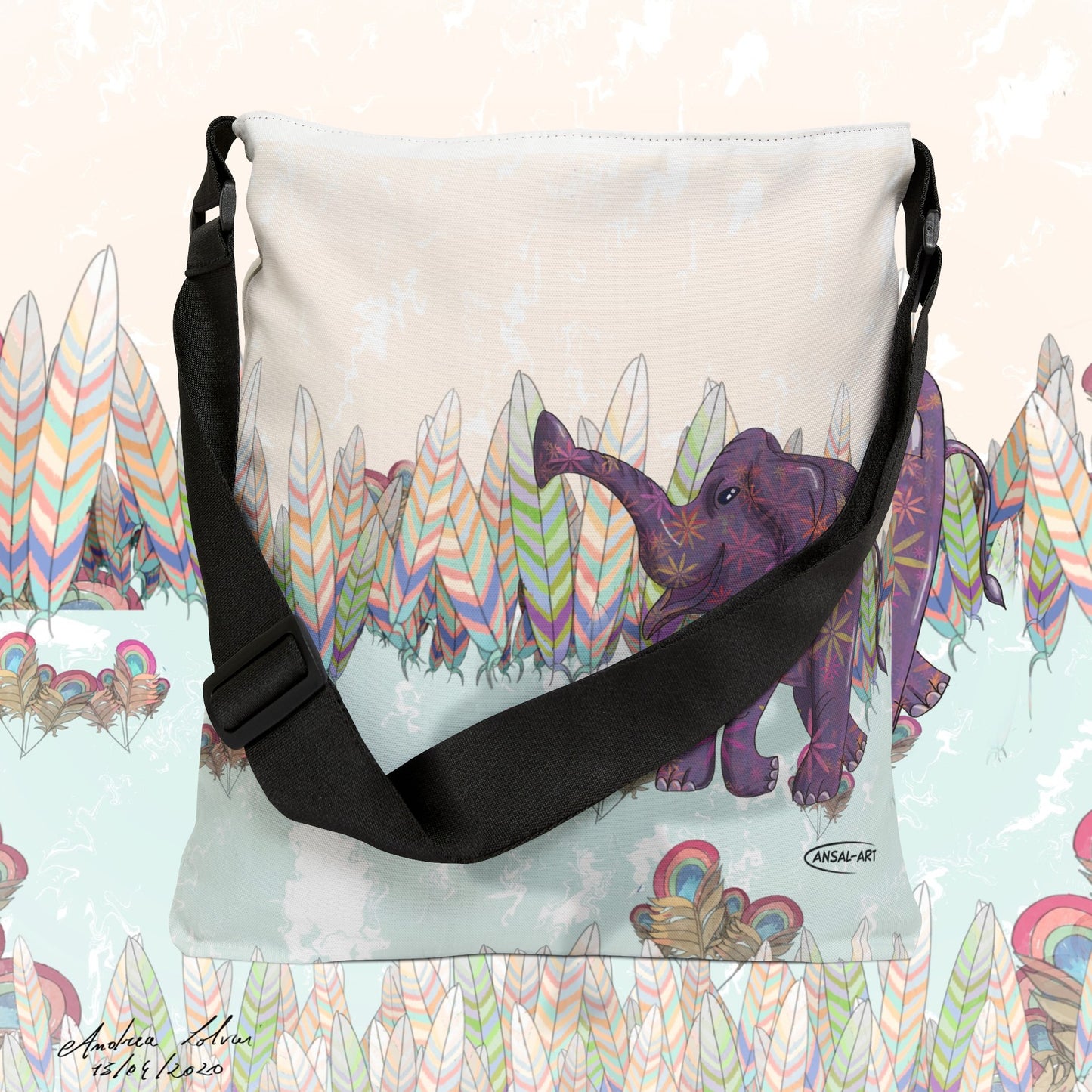 Elephant pop - Adjustable Tote Bag (AOP)