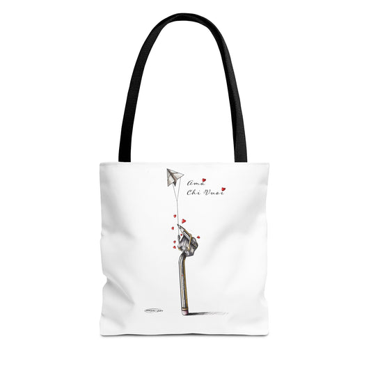 Matita e temperamatite-Borsa tote giraffa stravagante - Design "Ama Chi Vuoi" per gli amanti degli animali