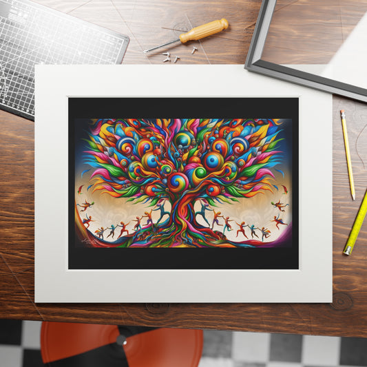 The tree of life, Fine Art Prints (Passepartout Paper Frame)