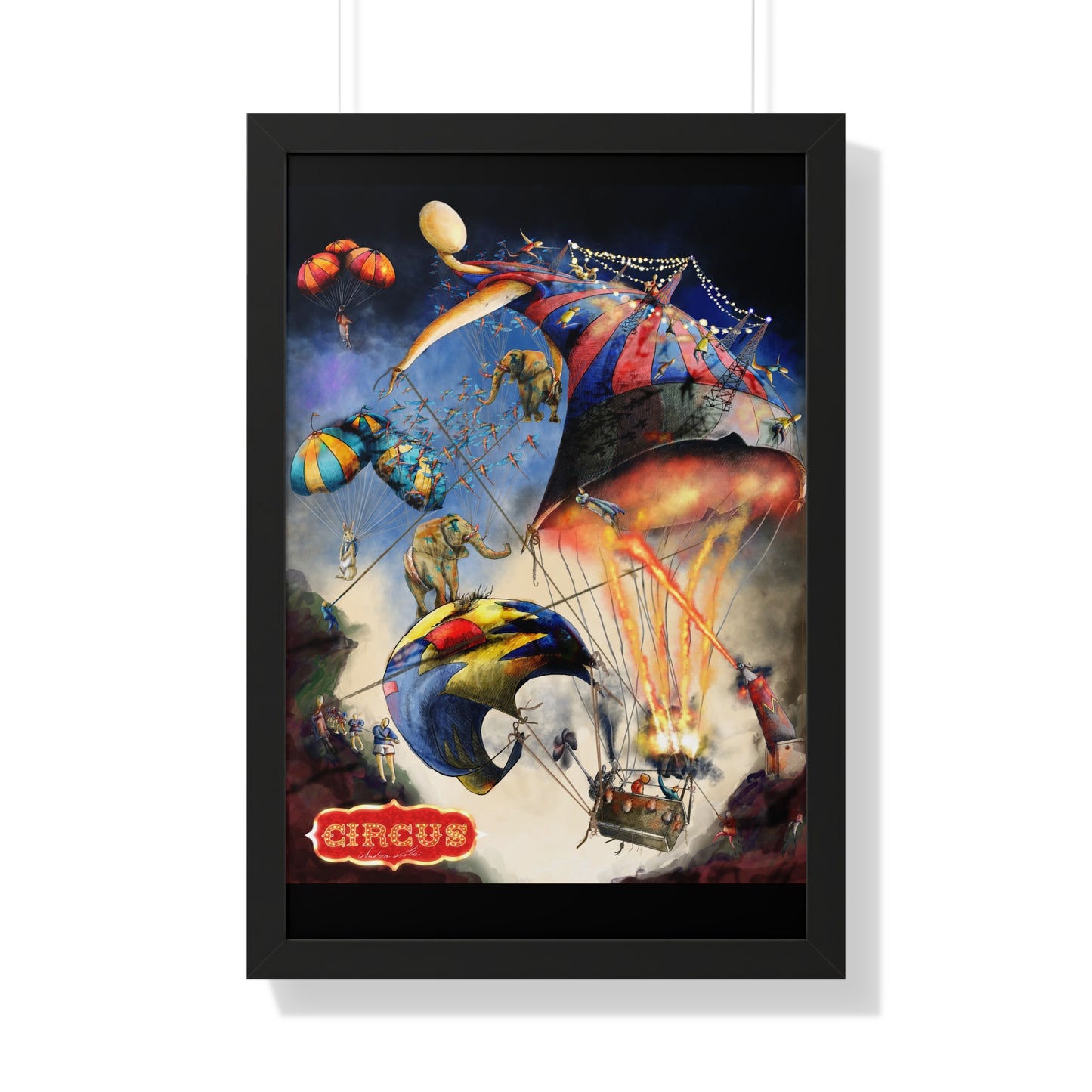 Framed Vertical Poster-circus