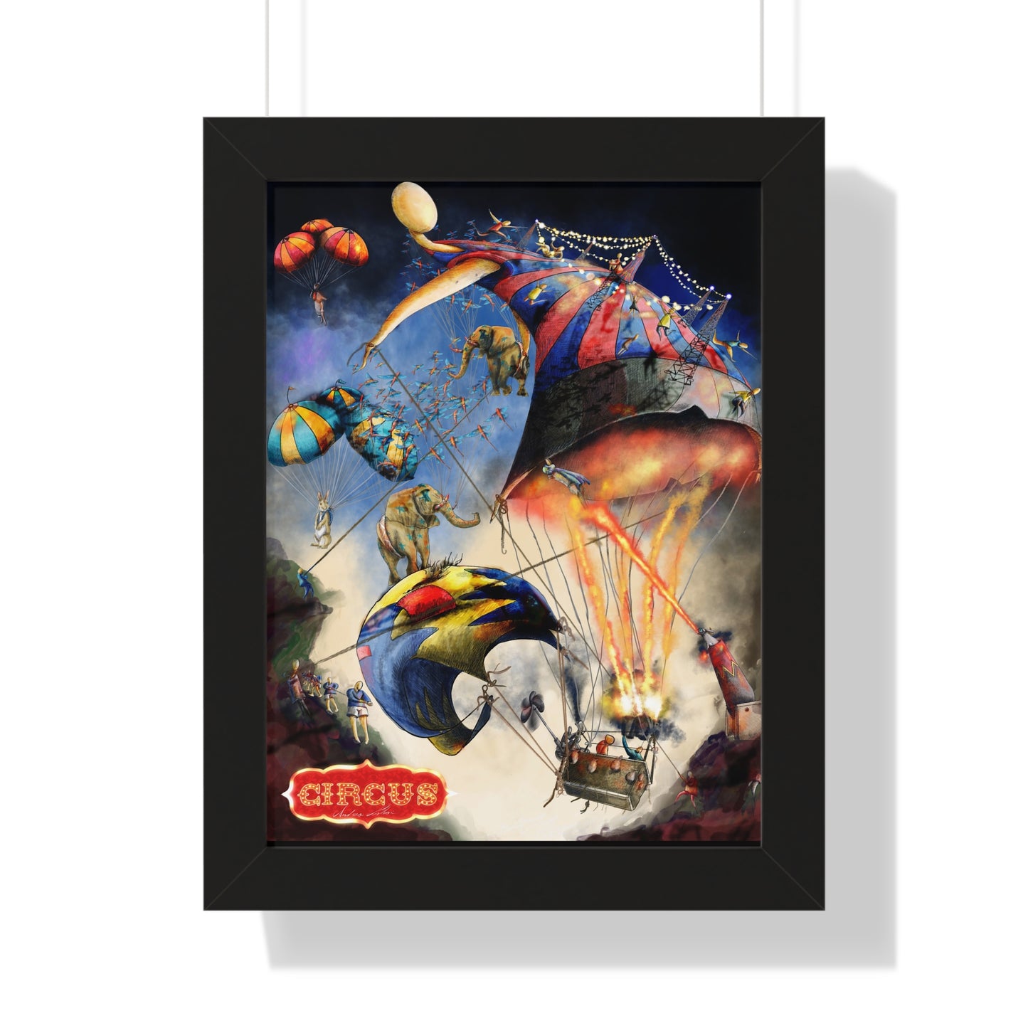 Framed Vertical Poster-circus