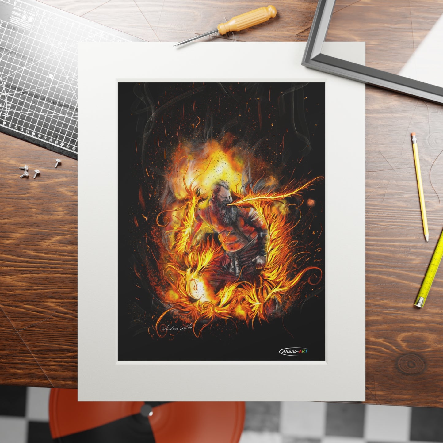 Fine Art Prints (Passepartout Paper Frame),  Mangiafuoco 2