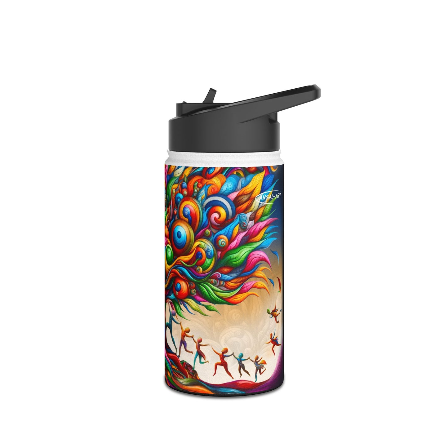 albero della vita-Stainless Steel Water Bottle, Standard Lid