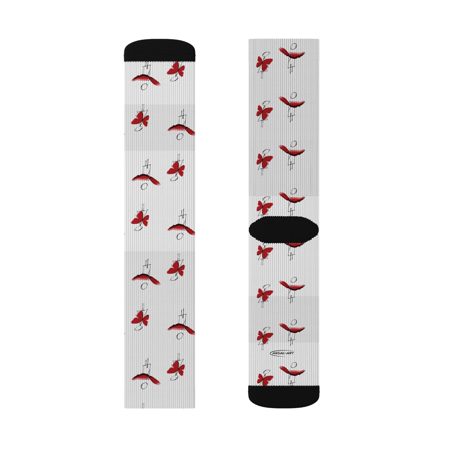 gioconda scomposta-Sublimation Socks