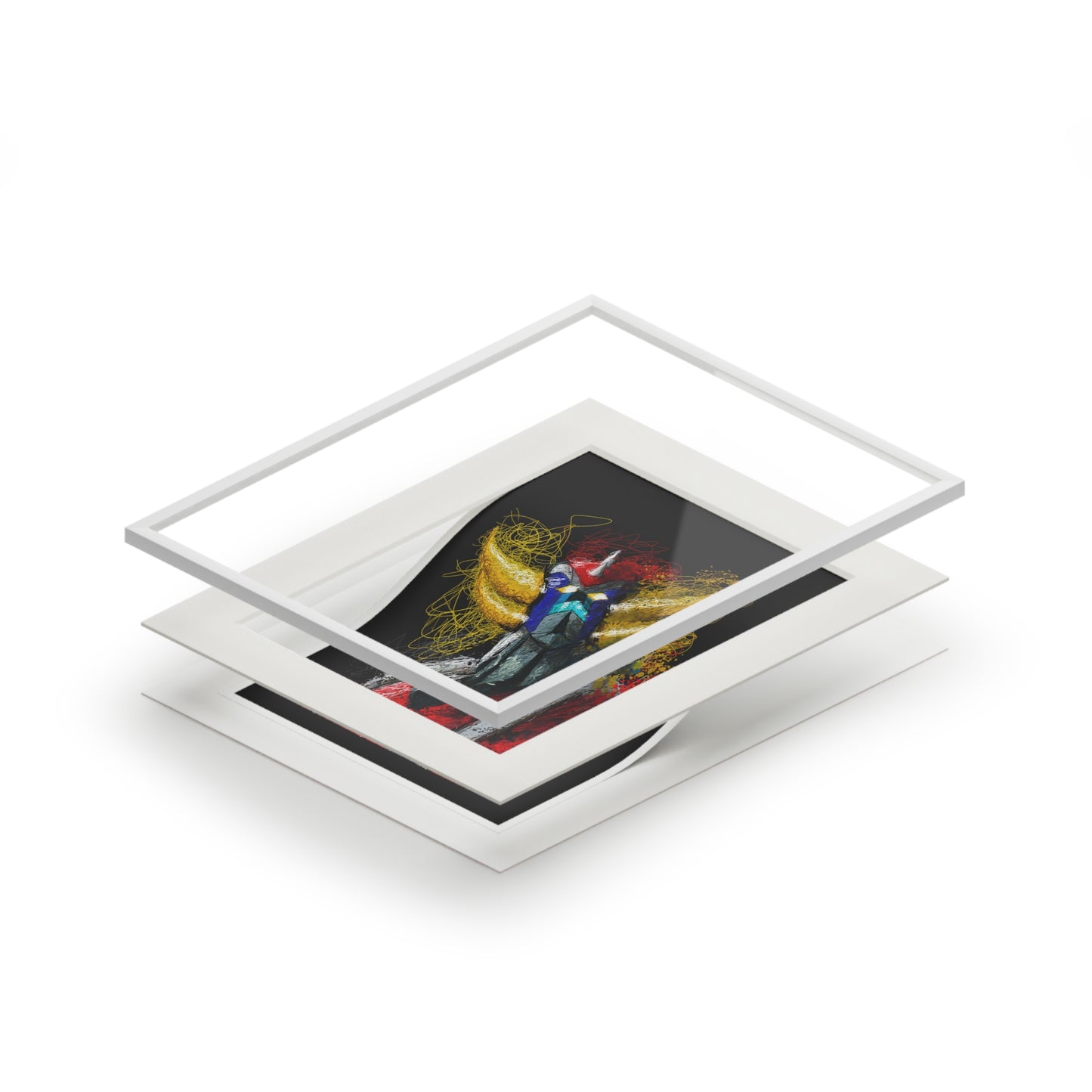 Goldrake, Fine Art Prints (Passepartout Paper Frame)