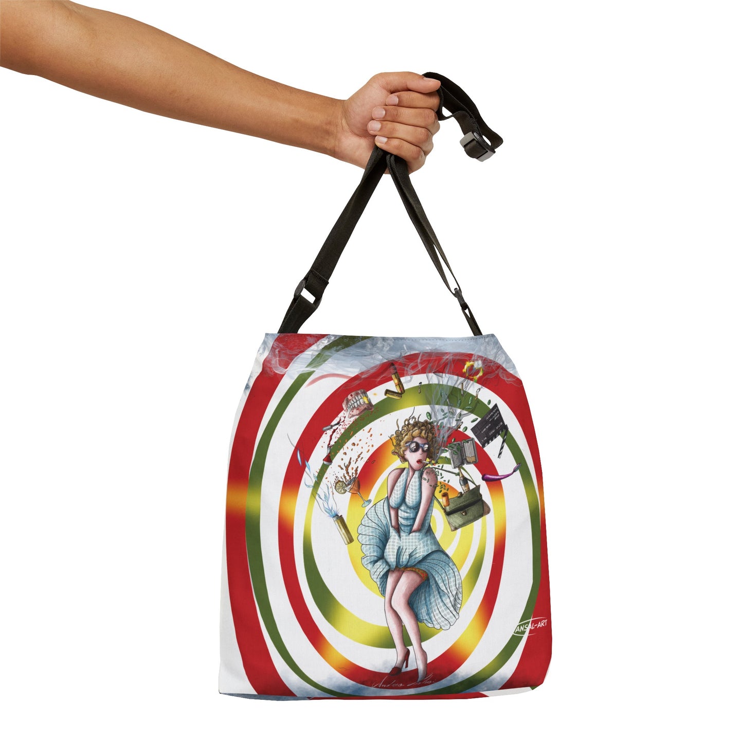 Marilyn-Adjustable Tote Bag (AOP)