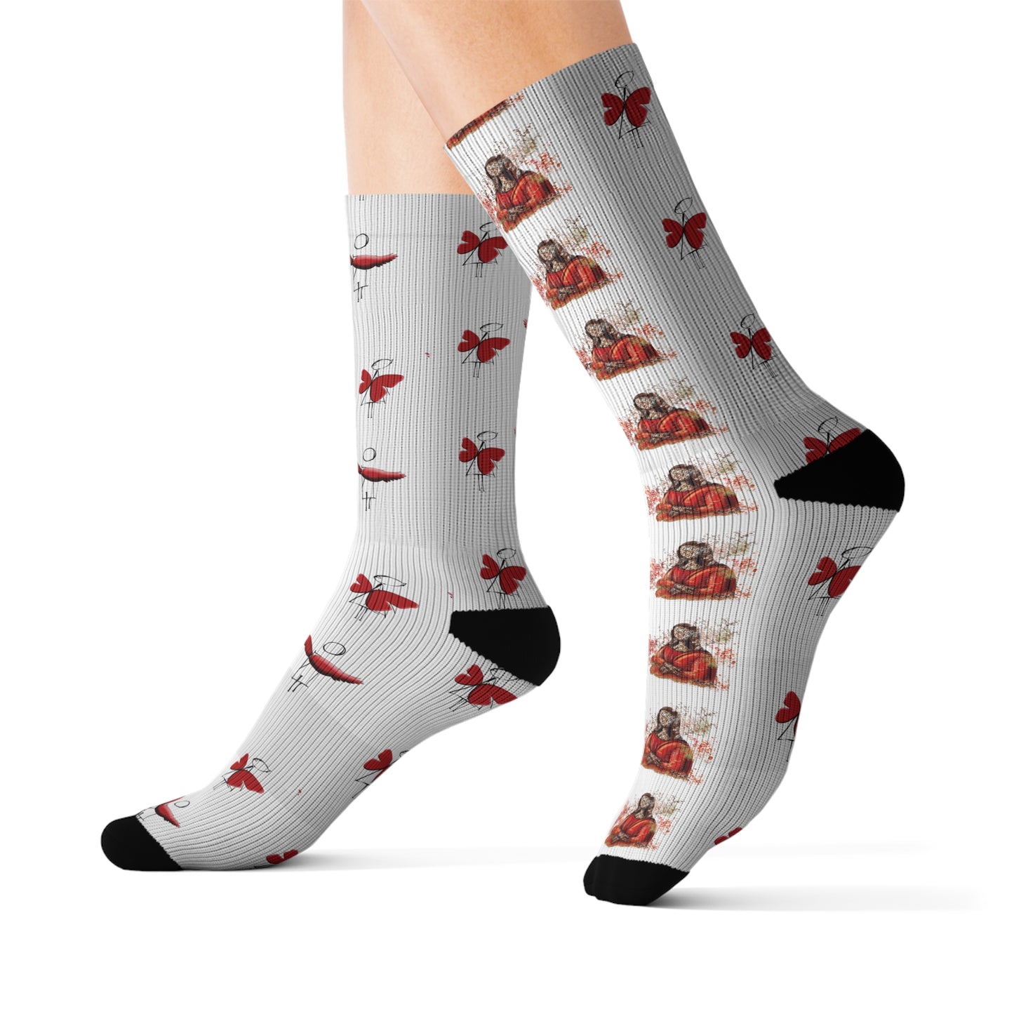 gioconda scomposta-Sublimation Socks