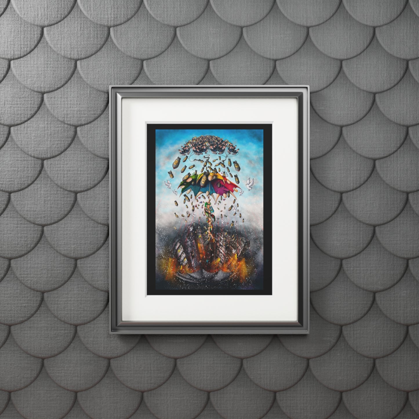 War, Fine Art Prints (Passepartout Paper Frame)