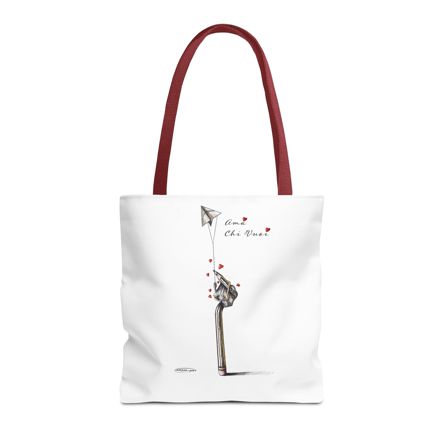 Matita e temperamatite-Borsa tote giraffa stravagante - Design "Ama Chi Vuoi" per gli amanti degli animali