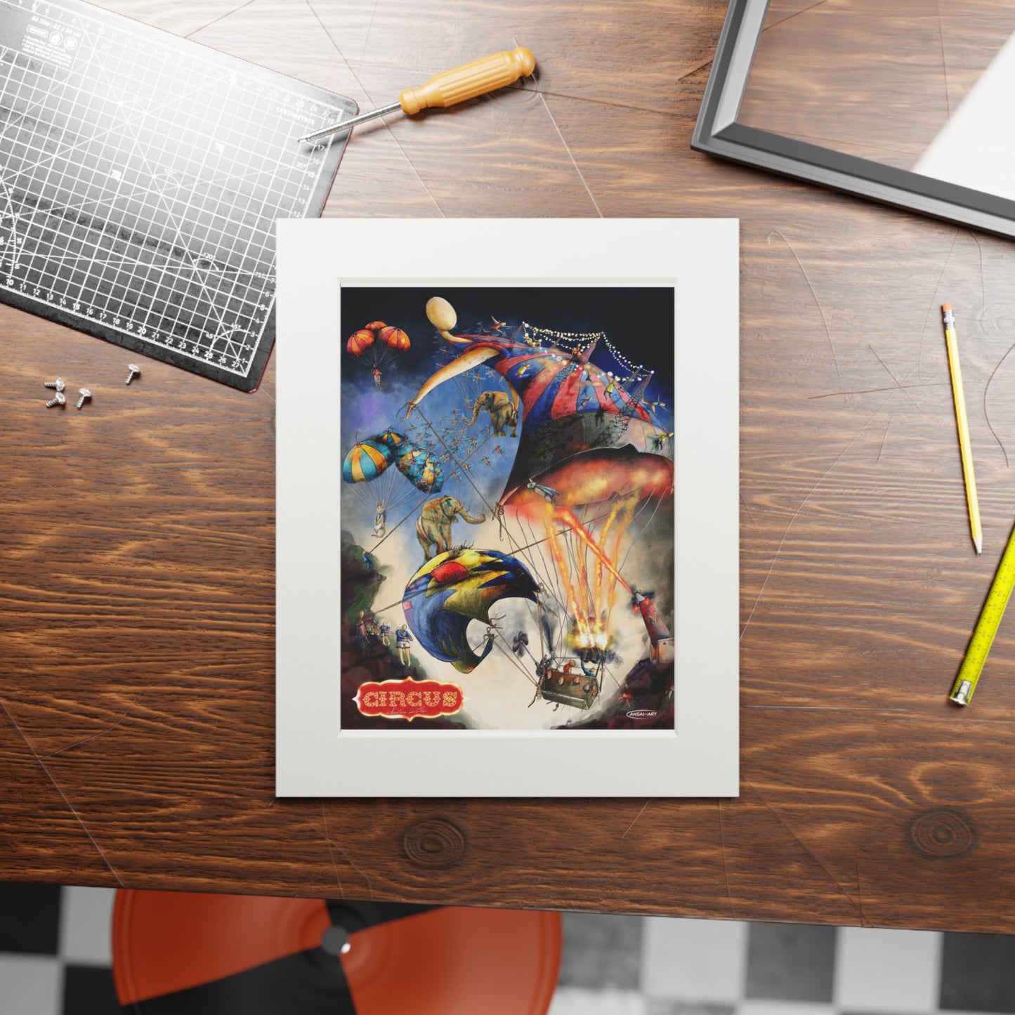 Fine Art Prints (Passepartout Paper Frame), CIrcus