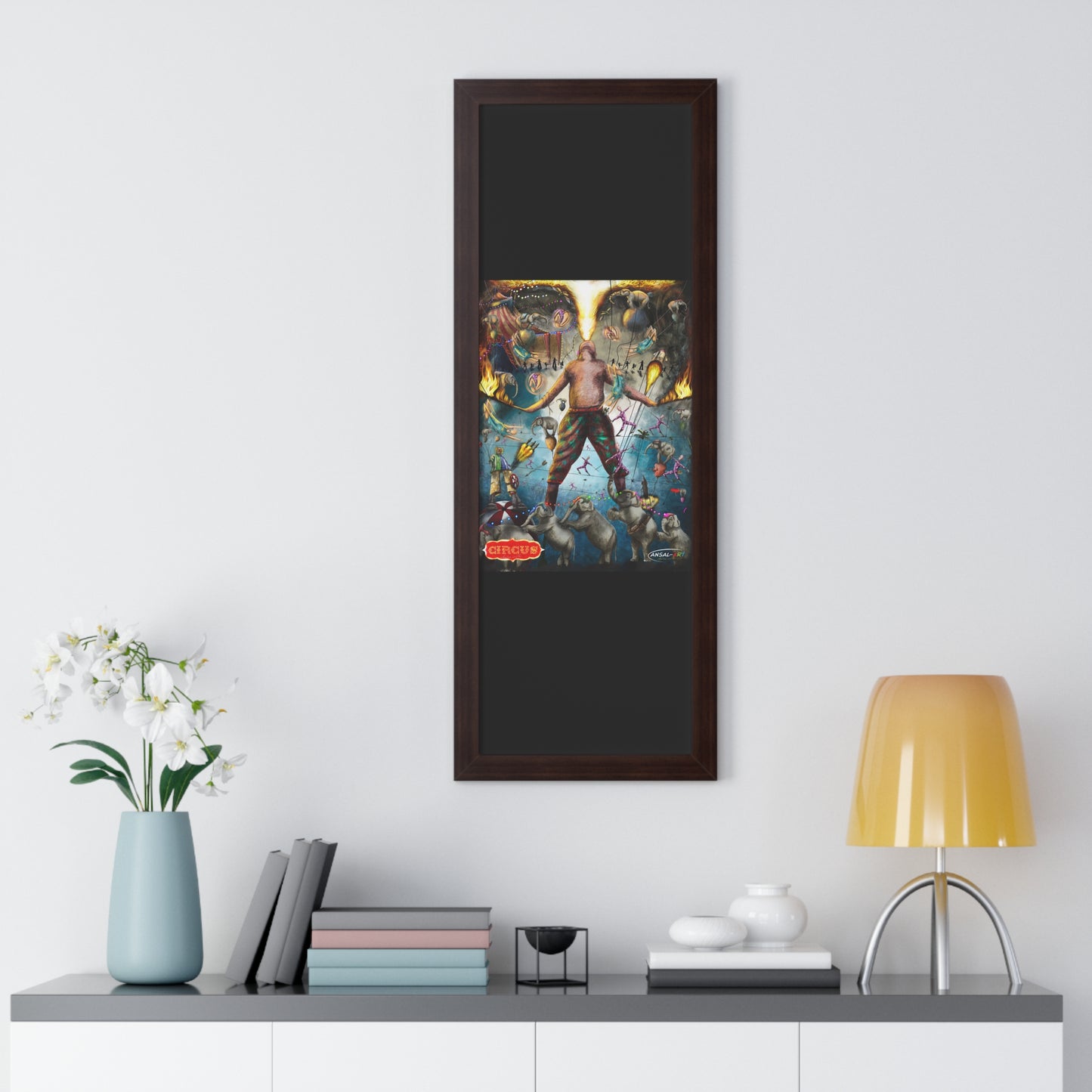 Framed Vertical Poster- mangiafuoco