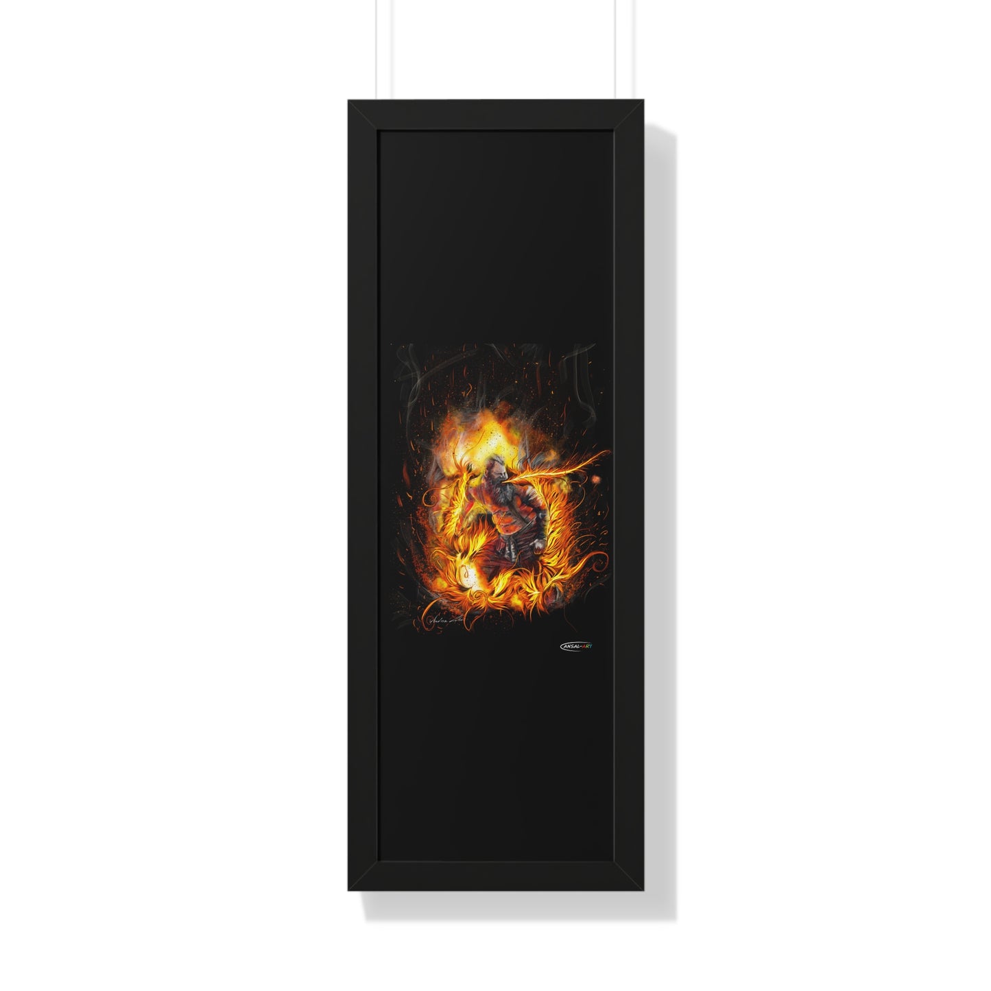 Framed Vertical Poster- mangiafuoco 2