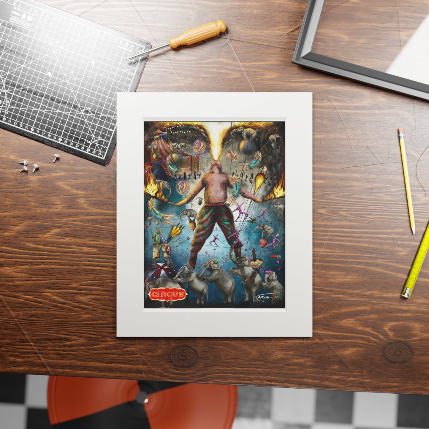 Fine Art Prints (Passepartout Paper Frame), Mangiafuoco