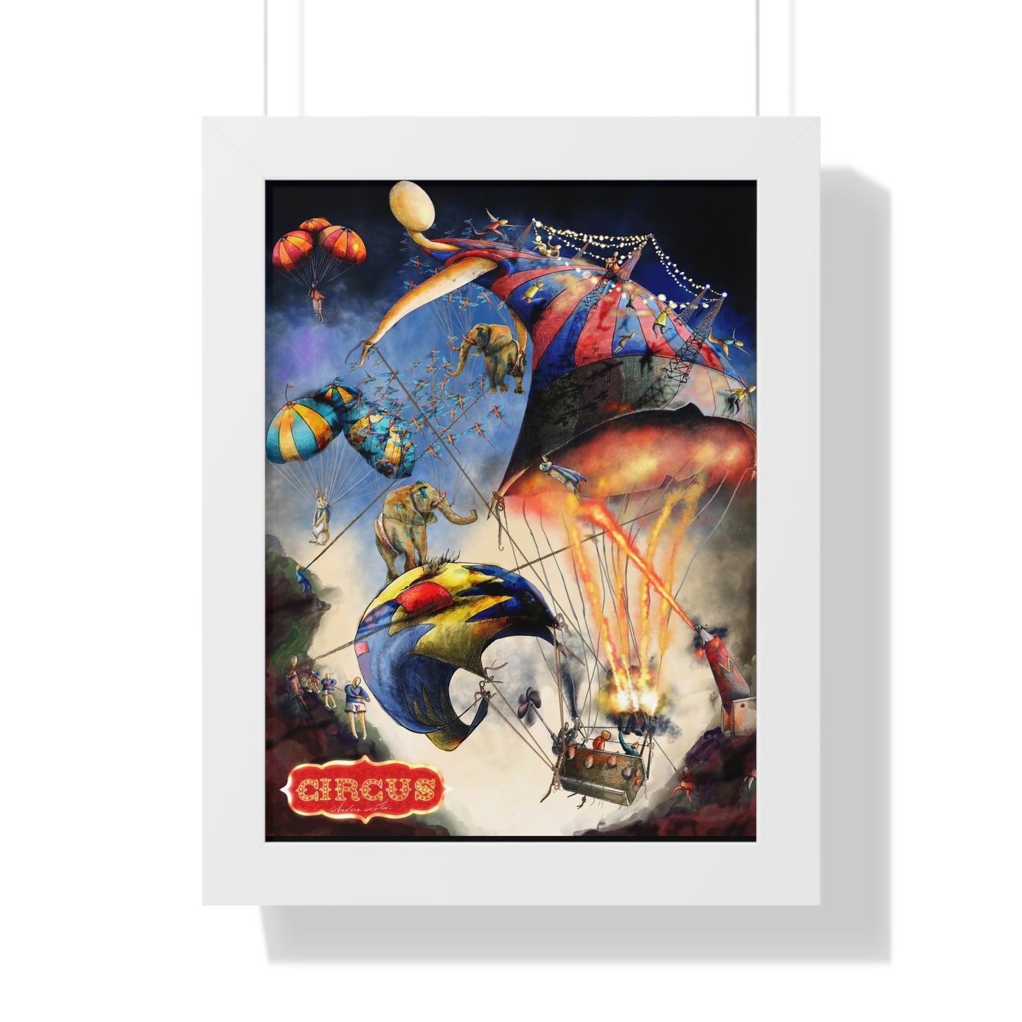 Framed Vertical Poster-circus