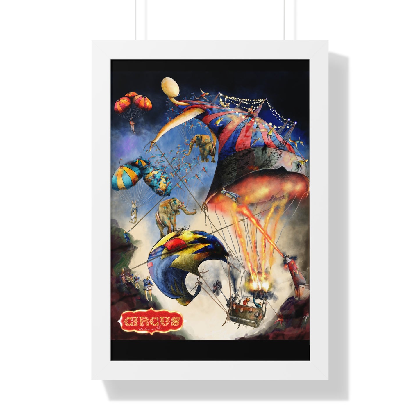 Framed Vertical Poster-circus