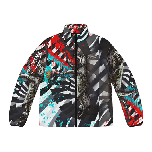 Zebra-Colorful Men's Puffer Jacket, AOP Jacket for Adventurers, Artistic Winter Coat, Unique Gift for Art Lovers, Trendy Outerwear for Every [...]