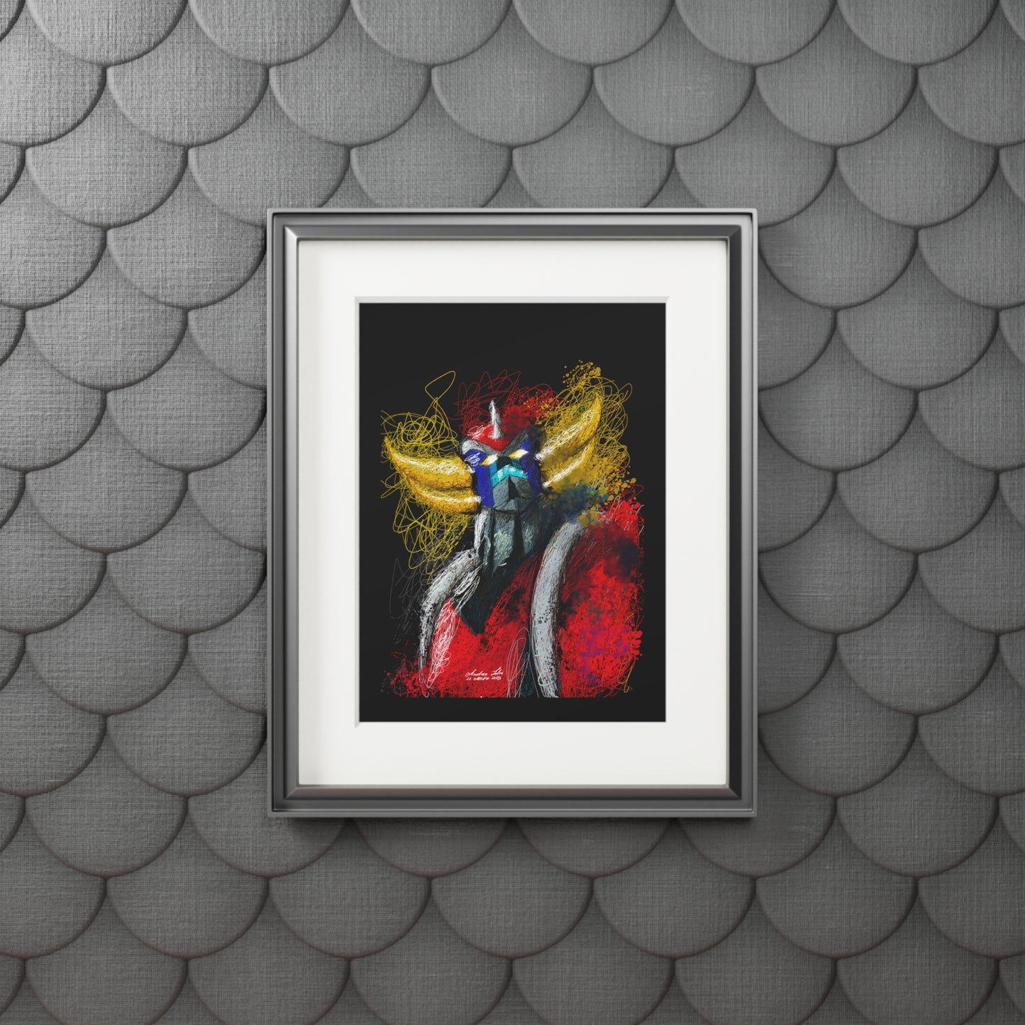 Goldrake, Fine Art Prints (Passepartout Paper Frame)