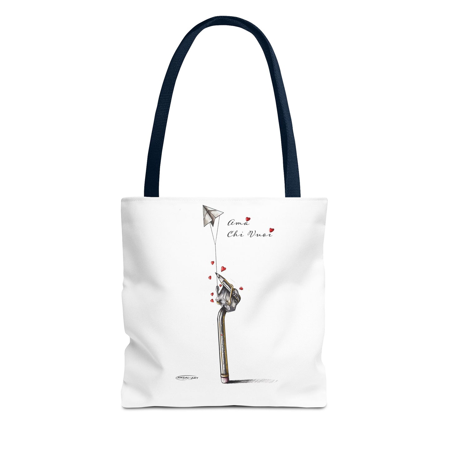 Matita e temperamatite-Borsa tote giraffa stravagante - Design "Ama Chi Vuoi" per gli amanti degli animali