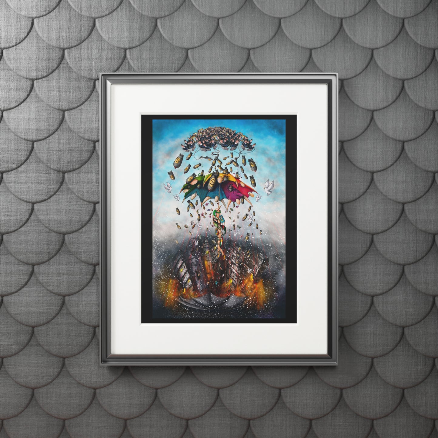 War, Fine Art Prints (Passepartout Paper Frame)