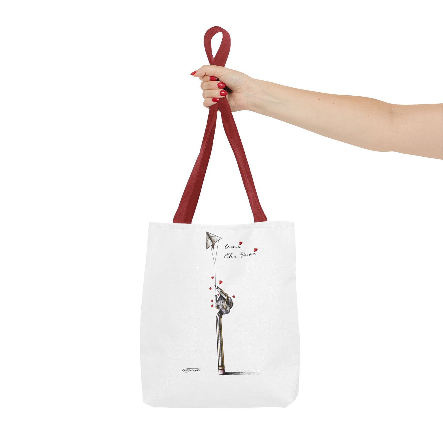 Matita e temperamatite-Borsa tote giraffa stravagante - Design "Ama Chi Vuoi" per gli amanti degli animali