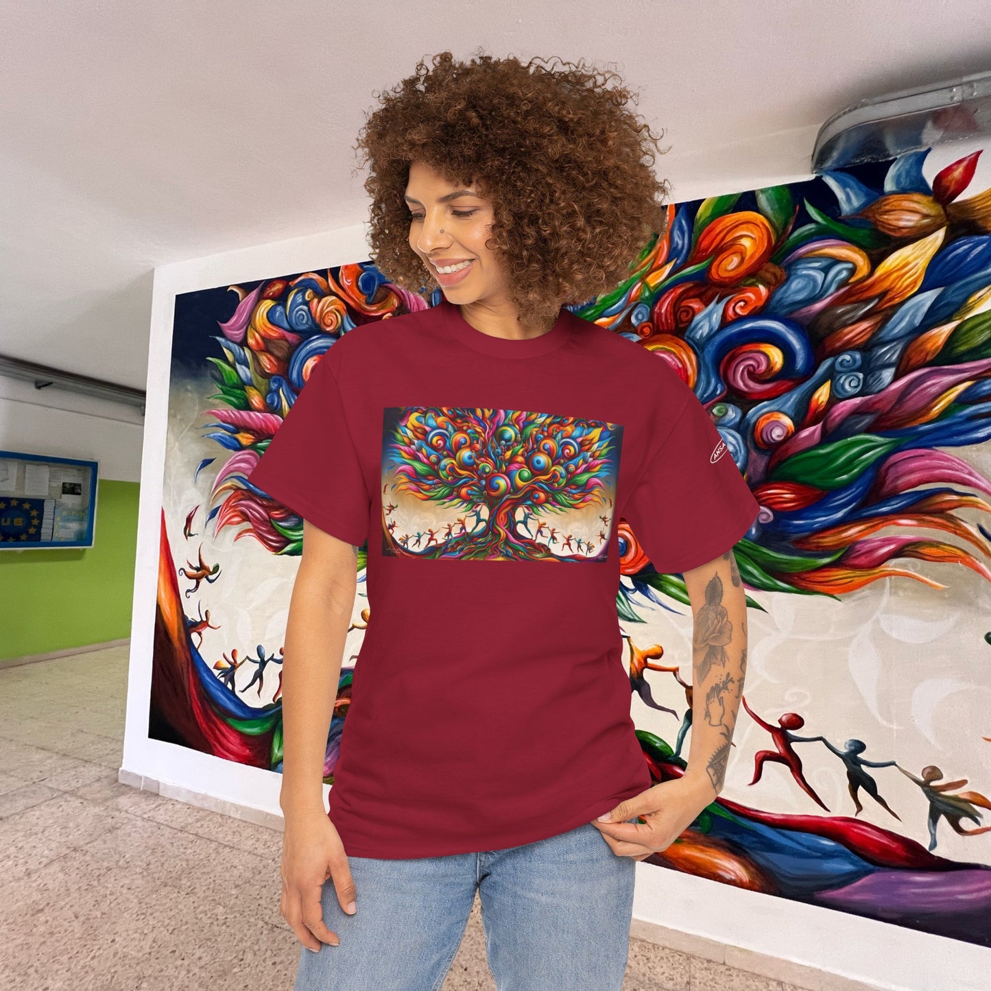 l'albero della vita-Front graphics-Unisex Heavy Cotton Tee