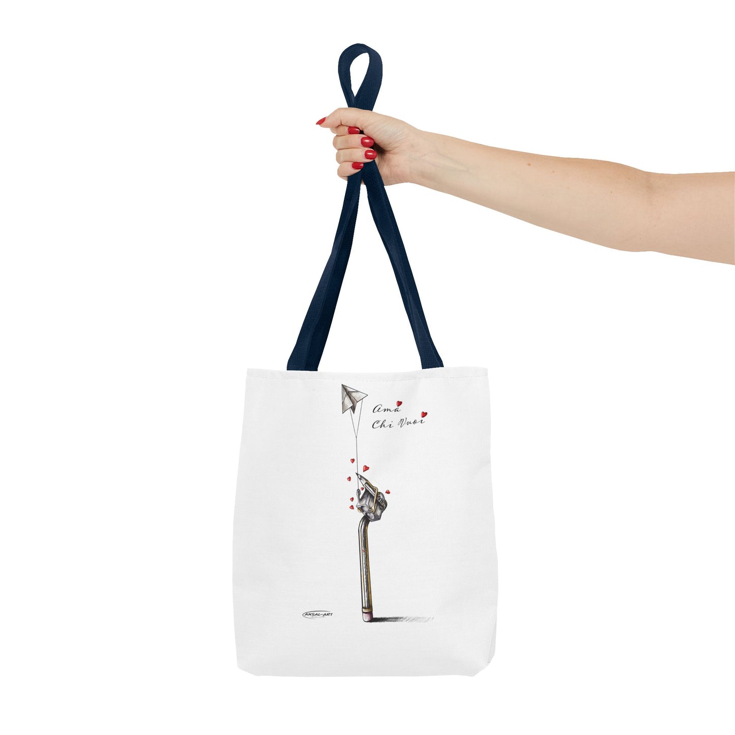 Matita e temperamatite-Borsa tote giraffa stravagante - Design "Ama Chi Vuoi" per gli amanti degli animali