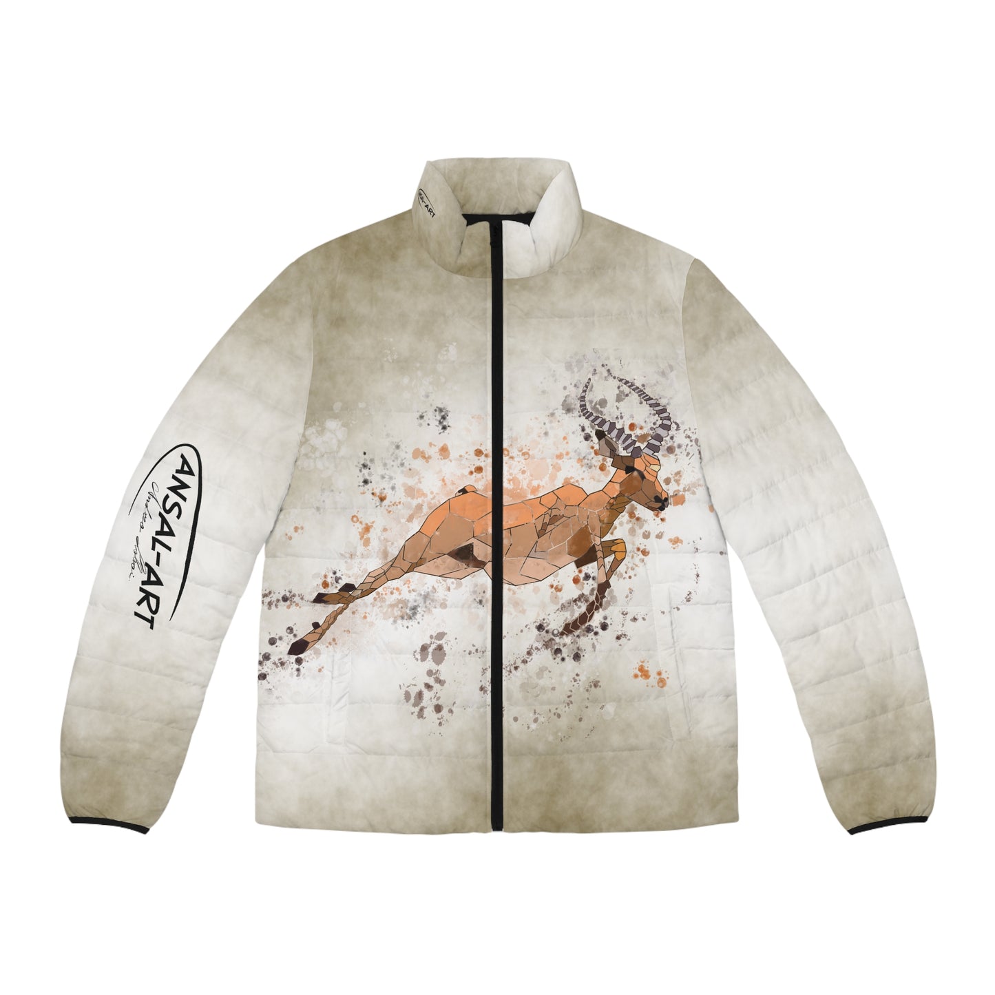 Colorful Men's Puffer Jacket, AOP Jacket for Adventurers, Artistic Winter Coat, Unique Gift for Art Lovers, Trendy Outerwear for Every [...]