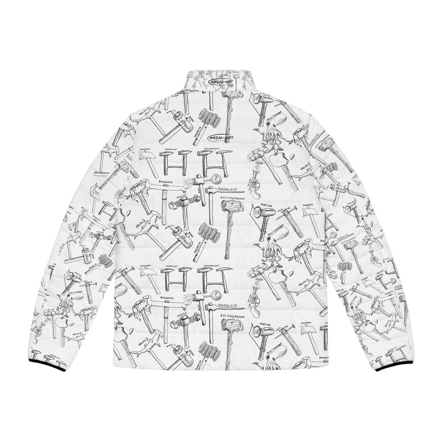 martelli-Colorful Men's Puffer Jacket, AOP Jacket for Adventurers, Artistic Winter Coat, Unique Gift for Art Lovers, Trendy Outerwear for Every [...]