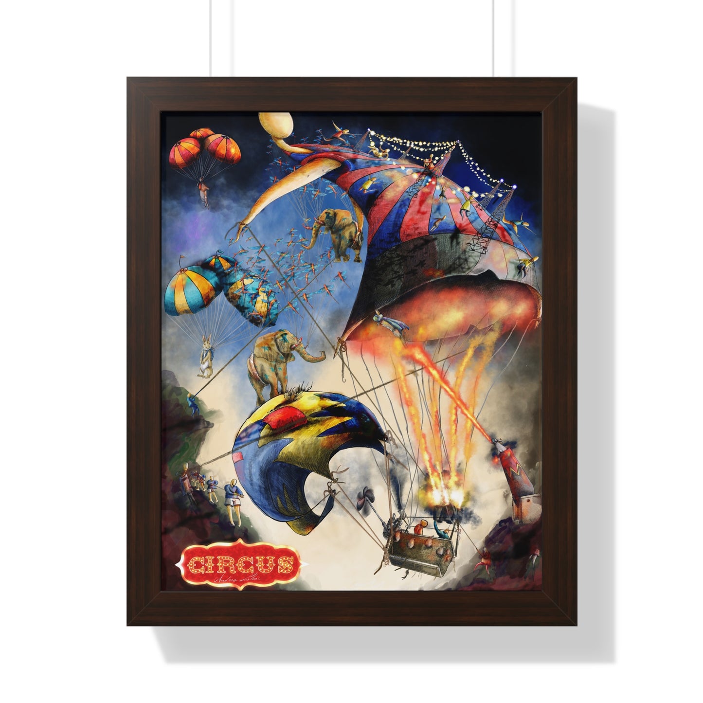 Framed Vertical Poster-circus