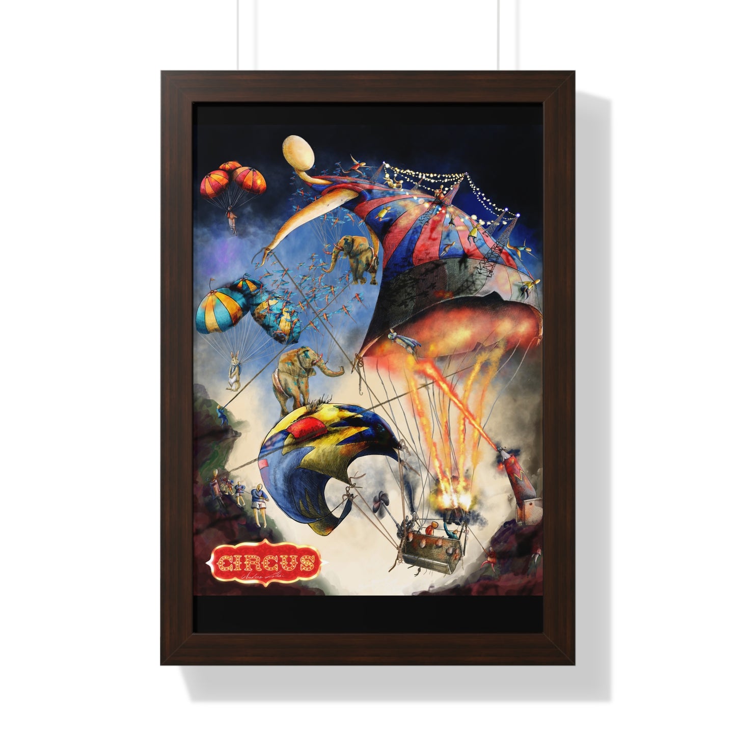 Framed Vertical Poster-circus